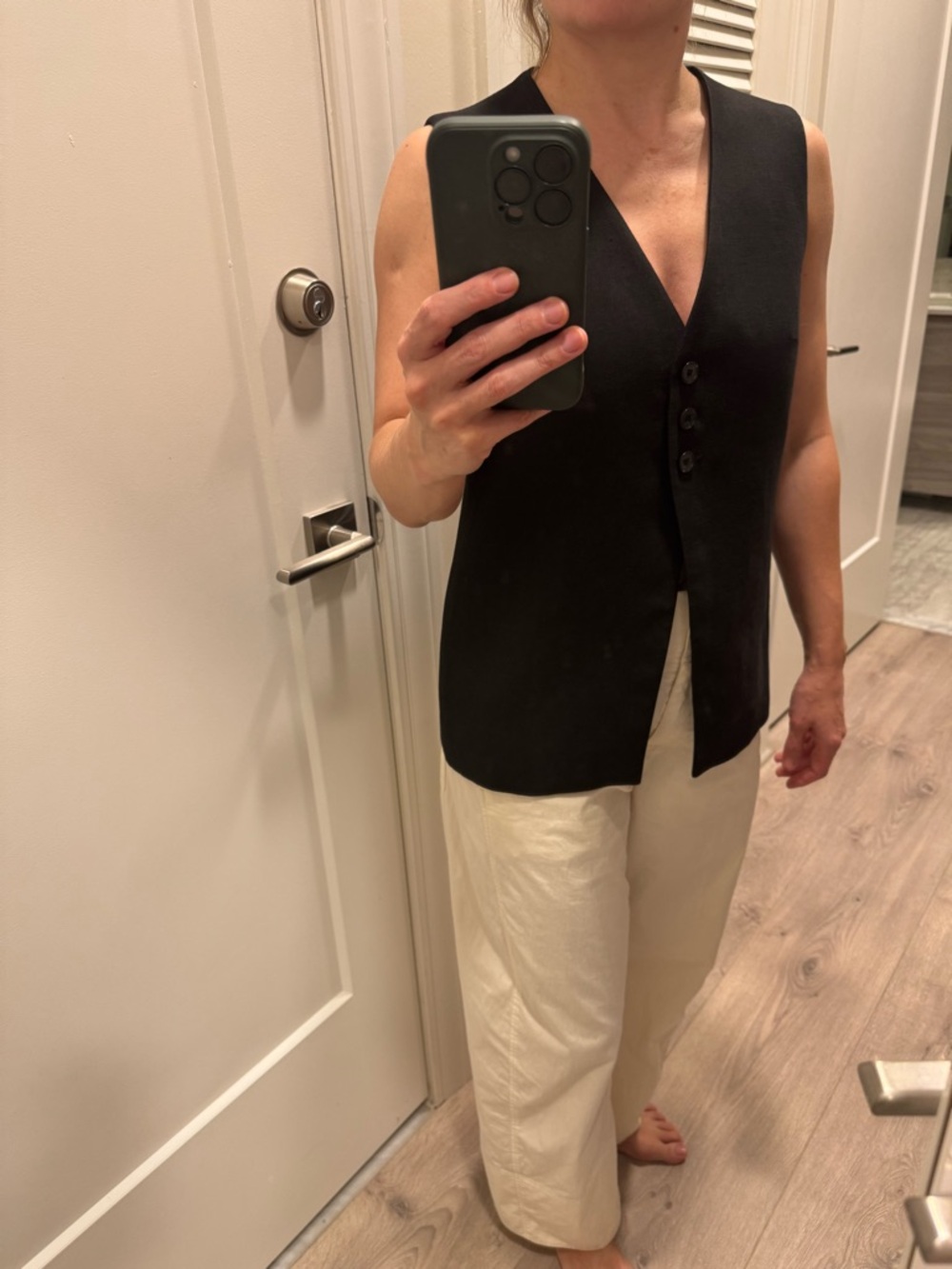 Women’s Black Tailored Vest. COS